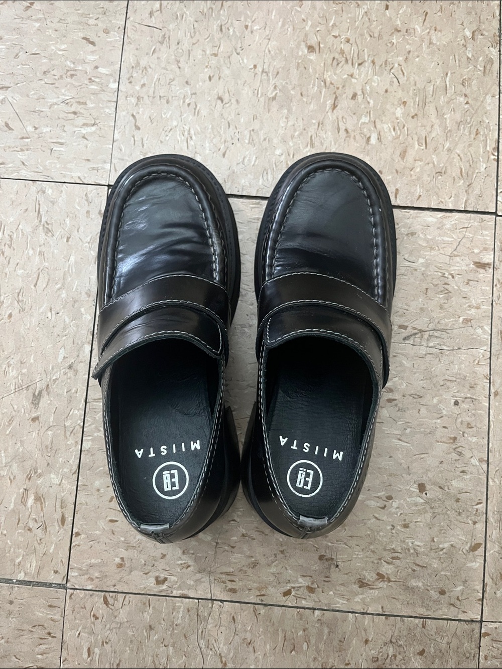 Miista Black Leather  Loafers